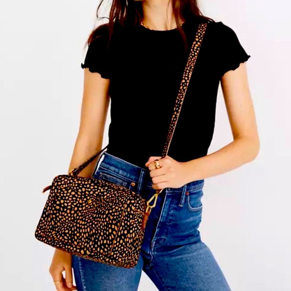 Madewell Calf Hair Large Camera Bag Crossbody Tote